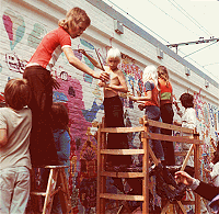 School schildert Zaanstraat